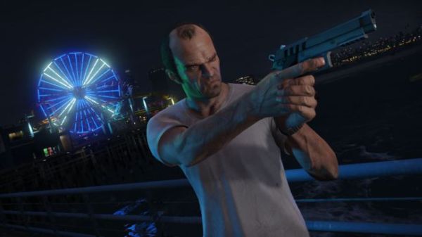 Trevor with a Combat Pistol in GTA 5